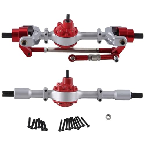 QAWSED Vorder Hinterachse RC Kompatibel Mit WPL C14 C24 B14 B24 B16 B36 1/16 RC-Auto-Upgrade-Teile, Ersatzzubehör, Metall-Vorder- Und Hinterachse von QAWSED