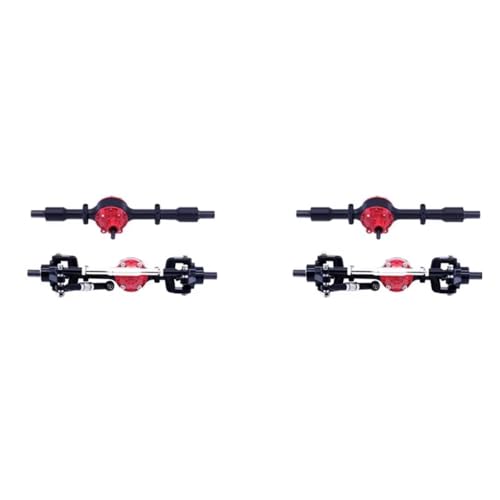 QAWSED Vorder Hinterachse RC Kompatibel Mit WPL C14 C24 C34 C44 B14 B24 1/16 RC-Auto-Upgrades, Teile, Modifikationszubehör, 2 X Metall-Vorder- Und Hinterachse von QAWSED
