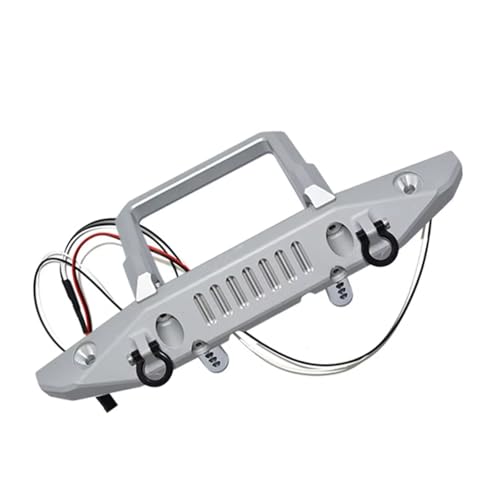 RC-Autostoßstange Kompatibel Mit AXIAL Für SCX6 Für JLU Für WRANG Für LER 4WD AX105000T1 1/6 RC-Auto-Bull Bars Metall-Frontstoßstange Mit Haken(Silver) von QAWSED