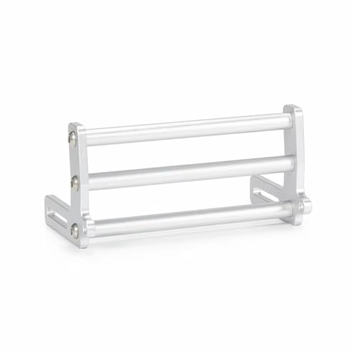 RC-Autostoßstange Kompatibel Mit Axial Für SCX10 Für TRX4 FJ40 Für Dodge Für Power Für Wagon 1/10 RC Crawler Karosserie Aluminium Frontstoßstange Bull Bars(Silver) von QAWSED