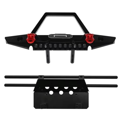 RC-Autostoßstange Kompatibel Mit Axial Für SCX10 Für Traxxas Für TRX4 1/10 RC Crawler Car Upgrades Ersatzmetall Vorne Hinten Stoßstange Mit Licht von QAWSED