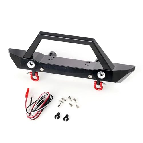 RC-Autostoßstange Kompatibel Mit Axial SCX6 1/6 RC Crawler Car CNC Aluminium Frontstoßstange Set Mit Lampen-Upgrades Teilezubehör von QAWSED