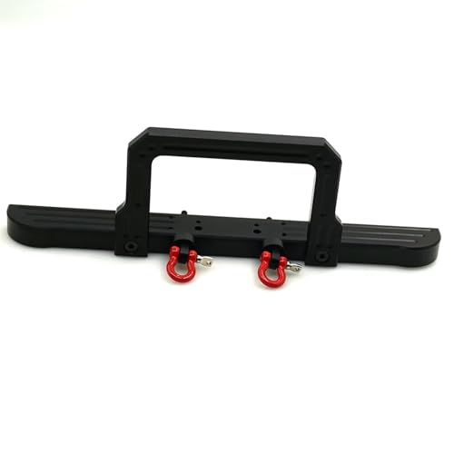 RC-Autostoßstange Kompatibel Mit D90 D110 RC 4WD 1/10 RC Crawler Auto-Tuning-Teile, Metall-Frontstoßstange Mit Windenhaken, Befestigungsmaterial von QAWSED