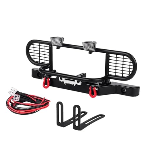 RC-Autostoßstange Kompatibel Mit Für TRX4 Für Defender, Metall-Frontstoßstange Mit Licht Für 1/10 RC Crawler Autostoßstangenzubehör RC-Autostoßstange Kompatibel Mit Für TRX4 Für Defender, Metall-Frontstoßstange Mit Licht Für 1/10 RC Crawler Autostoßstangenzubehör von QAWSED