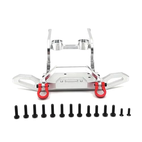RC-Autostoßstange Kompatibel Mit MJX H12Y H12Y+ 1/12 RC-Auto-Upgrade-Metallteile CNC-Aluminium-Frontstoßstangenzubehör(Silver) von QAWSED