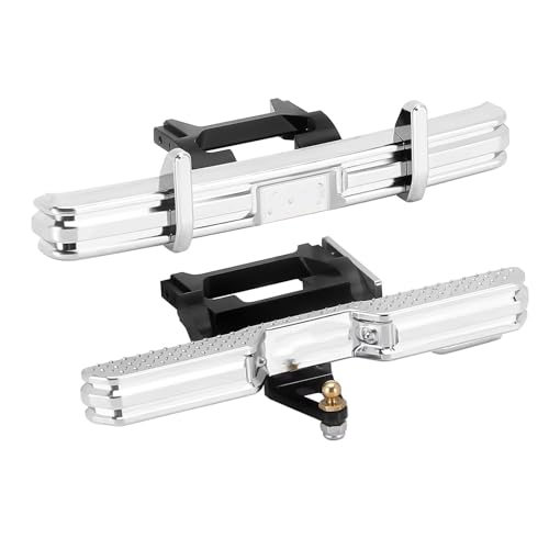 RC-Autostoßstange Kompatibel Mit TRX4M Für High Für Trail 1/18 RC Crawler-Upgrade-Teile, CNC-Aluminium, Vordere Heckstoßstange Mit Doppelauspuff(Front and Rear) von QAWSED