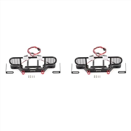 RC-Autostoßstange Kompatibel Mit Traxxas Für TRX4 Für Defender Für Camel Für Trophy 1/10 RC Crawler Car Metall-Frontstoßstange Mit Licht von QAWSED