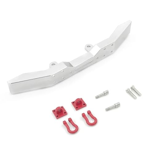 RC-Autostoßstange Kompatibel Mit WPL B14 B24 B16 B36 Q60 Q61 Q62 1/16 RC-Auto-Upgrade-Teile Zubehör Metall-Frontstoßstange Mit Abschlepphaken(Silver) von QAWSED