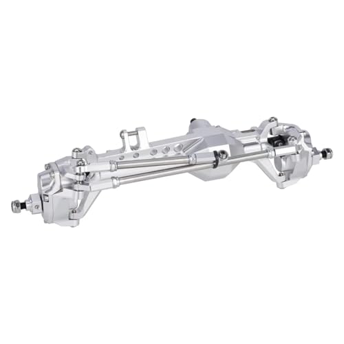 Vorder Hinterachse RC Kompatibel Mit Vanquish VS4-10 Für Phoenix F10 Für LCG 1/10 RC Für Chassis Crawler Cars Teile Aluminiumlegierung Vorne Hinten Portalachse(Silver,Front) von QAWSED