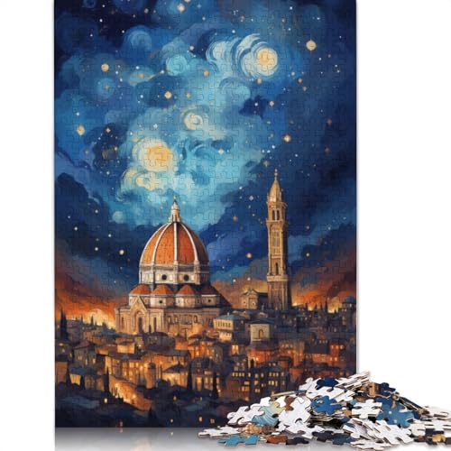 1000 Teile „Träumen in Florenz“ Puzzle für Erwachsene, Schwierigkeitsgrad: Puzzle, Lernspielzeug, Spiele, (75 x 50 cm) von QBIREX