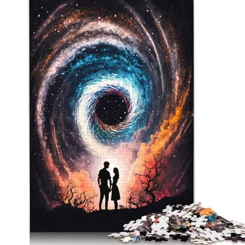 1000 Teile Galaktische Liebesgeschichte Puzzle Puzzle für Erwachsene Schwierigkeitsgrad Puzzle Lernspiel Spielzeug (38x26cm) von QBIREX