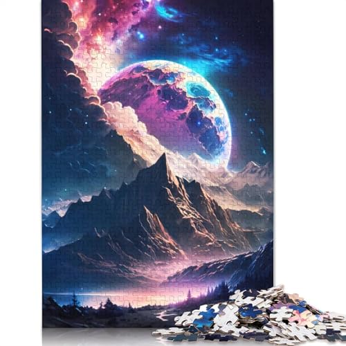 1000 Teile Galaxy Planet Veil Puzzle Schwierigkeitsgrad Puzzle Lernspiele Spielzeug (38x26cm) von QBIREX