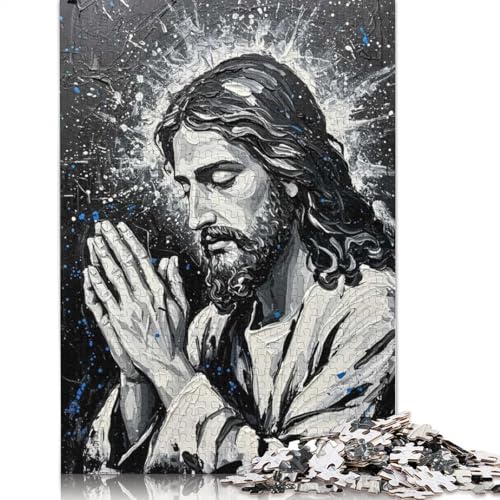 1000 Teile Jesus Christus im Gebet, Mal-Papierpuzzles, Papierpuzzles für Erwachsene und Jugendliche ab 12 Jahren, 1000 Teile (38 x 26 cm) von QBIREX