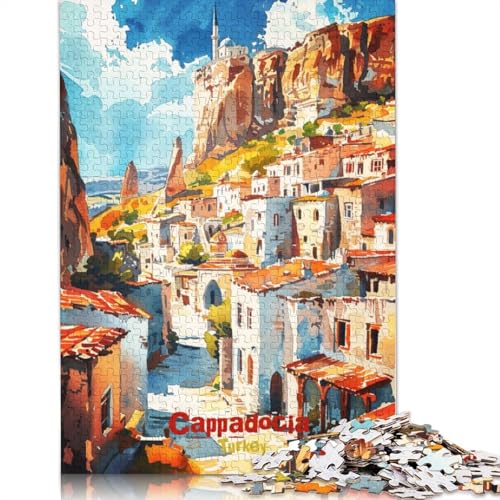 1000 Teile Kappadokien-Kunstposter, Puzzle, Schwierigkeitsgrad, Lernspiele, Spielzeug, (38 x 26 cm) von QBIREX