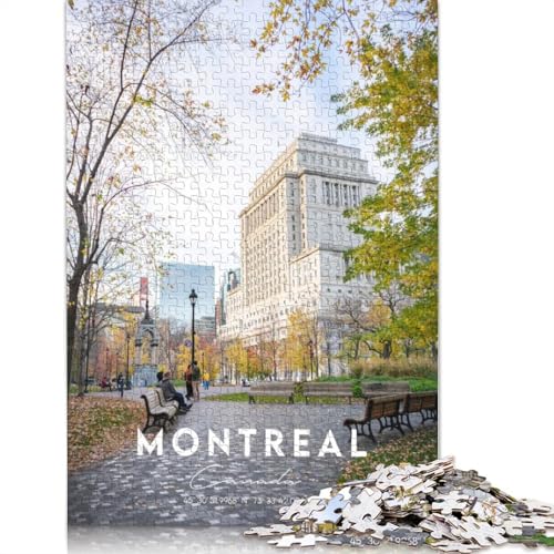 1000 Teile Montreal 5 Puzzle Puzzle für Erwachsene Schwierigkeitsgrad Puzzle Lernspiel Spielzeug (38x26cm) von QBIREX