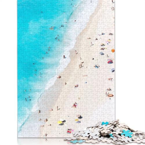 1000 Teile Myrtos Beach Kefalonia Puzzle, Schwierigkeitsgrad: Puzzle, Lernspiele, Spielzeug, (75 x 50 cm) von QBIREX