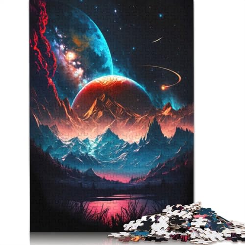 1000 Teile Planetarische Traumlandschaft Puzzles, Schwierigkeitsgrad für Erwachsene, entspannende Spiele, Spielzeug, (75 x 50 cm) von QBIREX