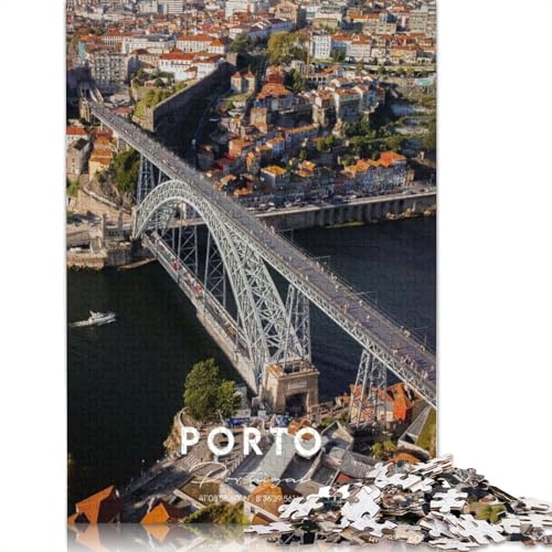 1000 Teile Porto-Koordinaten-Puzzle, Schwierigkeitsgrad Puzzle, Lernspiele, Spielzeug, (75 x 50 cm) von QBIREX