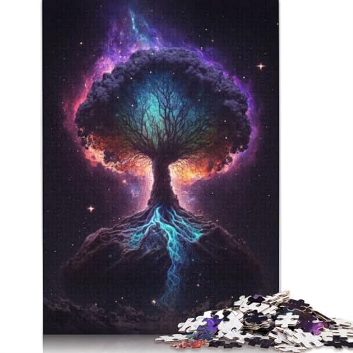 1000 Teile Puzzle „Baum des Universums“, Schwierigkeitsgrad Puzzle, Lernspiele, Spielzeug, (38 x 26 cm) von QBIREX