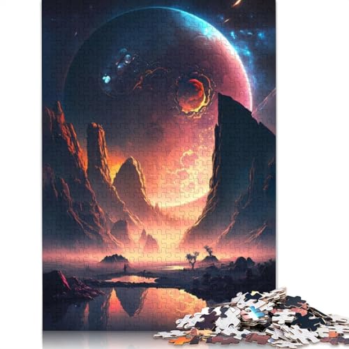 1000 Teile Puzzle „Kosmische Traumlandschaft“, Schwierigkeitsgrad Puzzles für Erwachsene, Lernspielzeug, Spiele, Familiendekoration (75 x 50 cm) von QBIREX