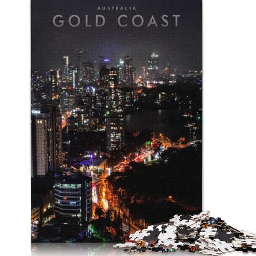 1000 Teile Puzzle „The Gold Coast“, Schwierigkeitsgrad für Erwachsene, Lernspielzeug, Spiele, Familiendekoration (38 x 26 cm) von QBIREX