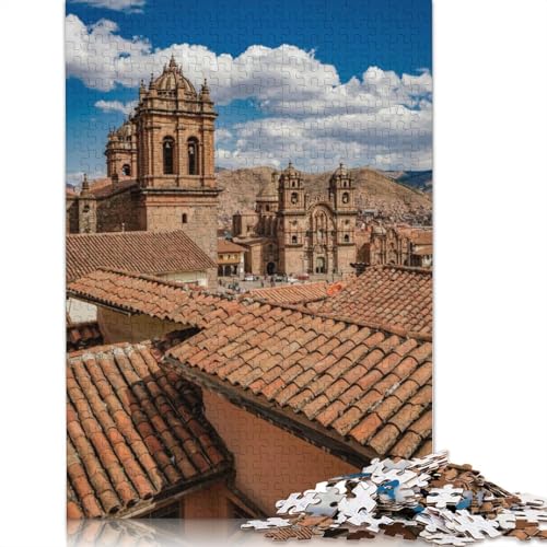 1000 Teile Puzzle „Über den Dächern von Cusco“, Schwierigkeitsgrad für Erwachsene, Lernspiel, Spielzeug, Familiendekoration (75 x 50 cm) von QBIREX