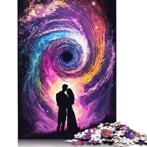 1000 Teile Schwarzes Loch Romanze Puzzle Puzzle für Erwachsene Schwierigkeitsgrad Puzzle Lernspiel Spielzeug Familiendekoration (75x50cm) von QBIREX