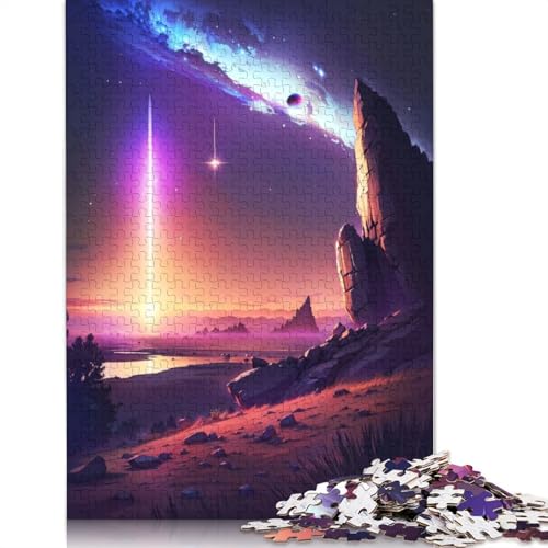 1000 Teile Twilight Fantasy-Landschaftspuzzle, Schwierigkeitsgrad für Erwachsene, entspannendes Spiel, Spielzeug, (75 x 50 cm) von QBIREX