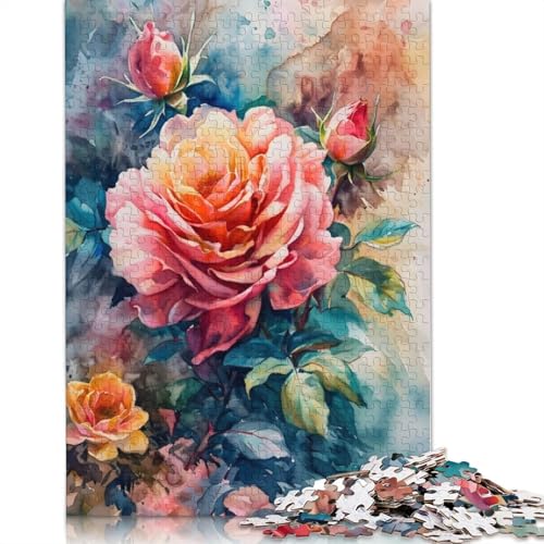 1000-teiliges Blumen-Puzzle für Erwachsene, Zuhause, Lernspiele, Bastelspielzeug, 1000 Teile (75 x 50 cm) von QBIREX