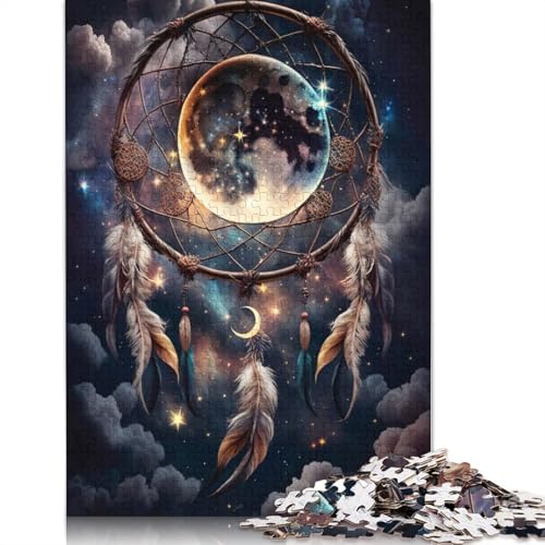 1000-teiliges Dreamcatcher Tales-Puzzle für Erwachsene, Papierpuzzle für Erwachsene, Lernspiel, Herausforderungsspielzeug, 1000 Stück (75 x 50 cm) von QBIREX