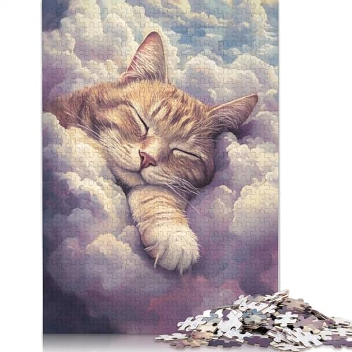 1000-teiliges Katzen-Puzzle für Erwachsene und Jugendliche, Lernspielzeug aus Papier, 1000 Teile (38 x 26 cm) von QBIREX