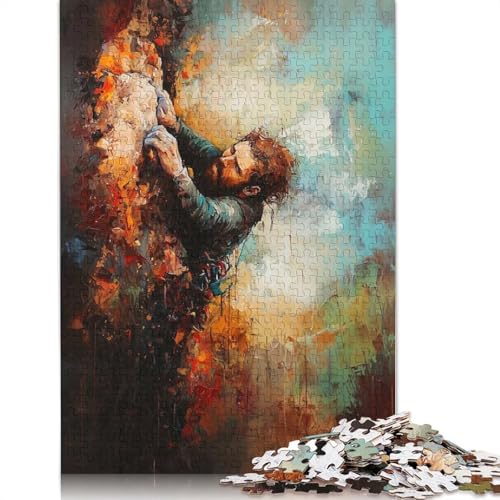 1000-teiliges Kletterkunst-Puzzle – Abstraktes Abenteuersport-Puzzle für Erwachsene und Teenager, Lernspielzeug aus Papier, 1000 Teile (75 x 50 cm) von QBIREX