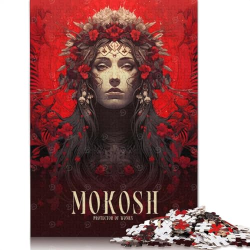 1000-teiliges Mokosh-Porträt-Puzzle für Erwachsene und Teenager, Lernspiele für Zuhause, DIY-Spielzeug, 1000 Stück (38 x 26 cm) von QBIREX