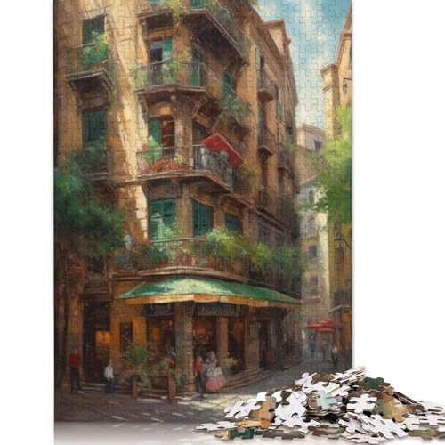 1000-teiliges Ölgemälde von Barcelona, Puzzles für Erwachsene, Puzzle, Puzzles für Erwachsene, Lernspielzeug, 1000 Teile (75 x 50 cm) von QBIREX