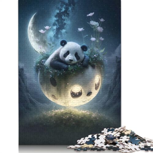 1000-teiliges Panda Dreams-Puzzle für Erwachsene, Papierpuzzle, Lernspiel für Erwachsene Teenager, 1000 Teile (38 x 26 cm) von QBIREX
