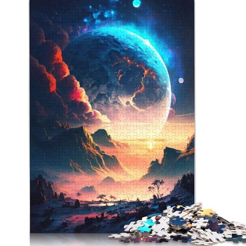 1000-teiliges Puzzle, kosmischer Wald, Dämmerungswald, Puzzle für Erwachsene, pädagogisches Spiel, Lernspielzeug, Geschenke, 38 x 26 cm 1000-teiliges Puzzle, kosmischer Wald, Dämmerungswald, Puzzle für Erwachsene, pädagogisches Spiel, Lernspielzeug, Geschenke, 38 x 26 cm von QBIREX