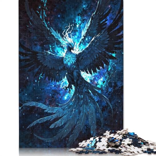1000-teiliges Puzzle „Rätselhafter Vogel fliegt“ für Papppuzzles, Lernspielzeug, 1000 Teile (75 x 50 cm) von QBIREX