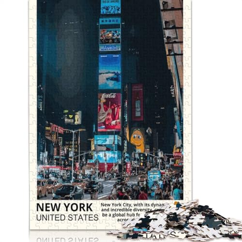 1000-teiliges Puzzle für Erwachsene, Standard-Puzzle, New York City, Familiendekoration, Lernspielzeug (75 x 50 cm) von QBIREX