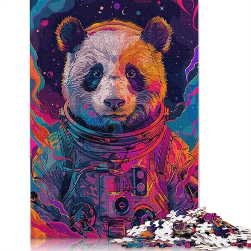 1000-teiliges Puzzle mit Astronauten-Weltraumpanda für Erwachsene, Papierpuzzles für Erwachsene, Teenager, Mann, Frau, Geschenk, 1000 Stück (75 x 50 cm) von QBIREX
