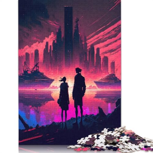 1000-teiliges Puzzle mit Flusslandschaft für Erwachsene, Lernspielzeug, Familienspiele, Geburtstagsgeschenke (75 x 50 cm) von QBIREX