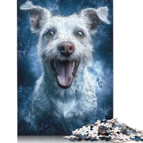 1000-teiliges Puzzle mit lächelndem Jack Russell Terrier für Erwachsene und Teenager, 1000 Teile (75 x 50 cm) von QBIREX