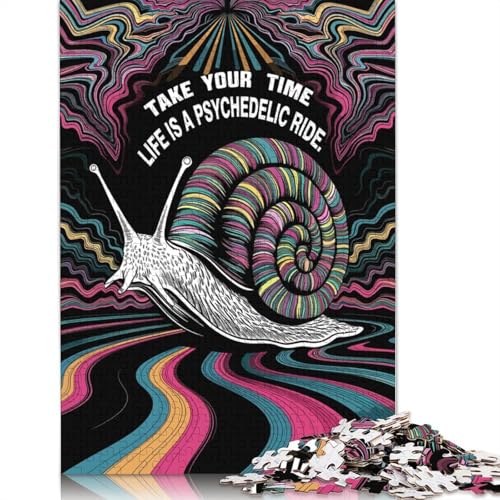 1000-teiliges psychedelisches Schnecken-Puzzle für Erwachsene, Puzzle, Erwachsenen-Puzzle, Heimdekoration, Puzzle-Spielzeug, 1000 Stück (38 x 26 cm) von QBIREX