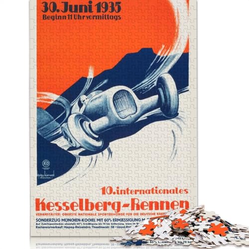 1500 Teile „10 Internationale Kesselberg-Rennen“ für Erwachsene, schwierige Holzpuzzles, Puzzles für Erwachsene, Lernspiel, Herausforderungsspielzeug, 1500 Teile (85 x 57 cm) von QBIREX