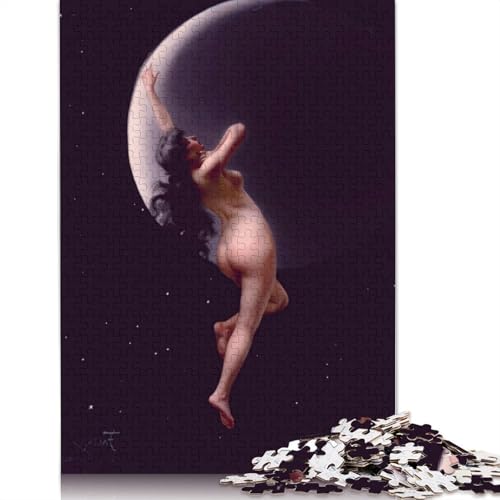1500-teiliges Luna Lady-Puzzle für Erwachsene Teenager, Holzpuzzles für Teenager, Geschenke, Entspannungspuzzles, Spiele, 1500 Teile (85 x 57 cm) von QBIREX