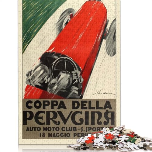 1500-teiliges Puzzle „Coppa Della Perugina 1924“ von Federico Seneca für Erwachsene Teenager. Holzpuzzle für Erwachsene, Lernspiel, Herausforderungsspielzeug, 1500 Teile (85 x 57 cm) von QBIREX