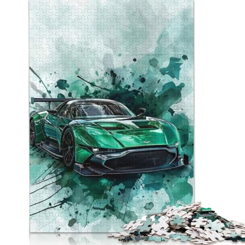 1500-teiliges Puzzle „Das Muster Aston Martin V“ für Erwachsene Teenager, Holzpuzzles für Erwachsene, Lernspiel, Herausforderungsspielzeug, 1500 Teile (85 x 57 cm) von QBIREX
