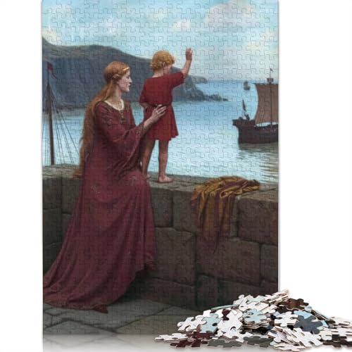 520-teiliges Abschiedspuzzle von Edmund Leighton für Erwachsene, Puzzle für Erwachsene und Jugendliche, Lernspiel, 520 Teile (52 x 38 cm) von QBIREX