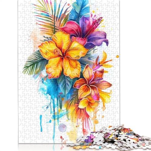 520-teiliges Aquarell-Puzzle für Erwachsene, nachhaltiges Holzpuzzle für Erwachsene, 520-teiliges Set (52 x 38 cm). von QBIREX