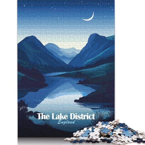 520-teiliges Lake District Night-Puzzle für Erwachsene und Teenager, Puzzle für Erwachsene, Lernspiel für Erwachsene, 520 Teile (52 x 38 cm) von QBIREX