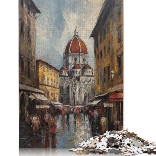 520-teiliges Puzzle „Florenz, Stadt der Kunst, Italien“ für Erwachsene und Teenager. Holzpuzzle für Erwachsene, Lernspiel, Herausforderungsspielzeug, 520 Teile (52 x 38 cm) von QBIREX